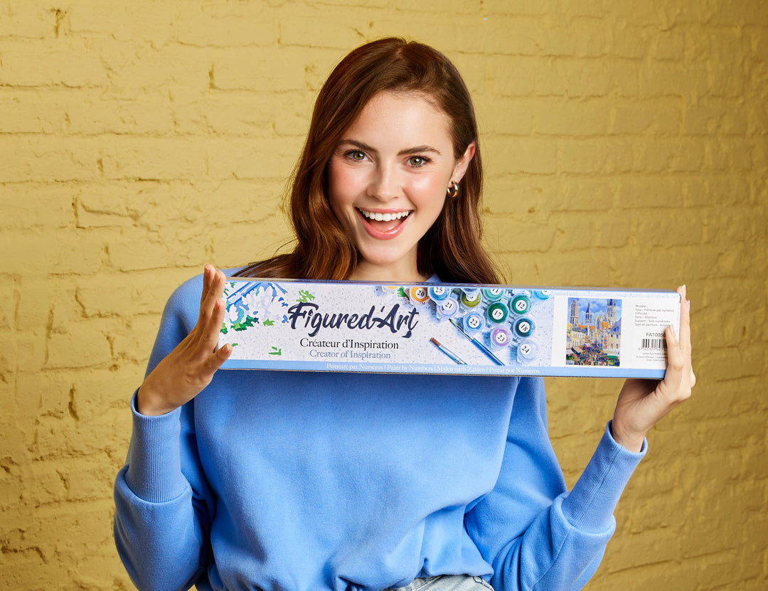 Malen nach Zahlen 40x50cm ohne Keilrahmen Figured’Art Rue de l’Épicerie in Rouen – Camille Pissarro