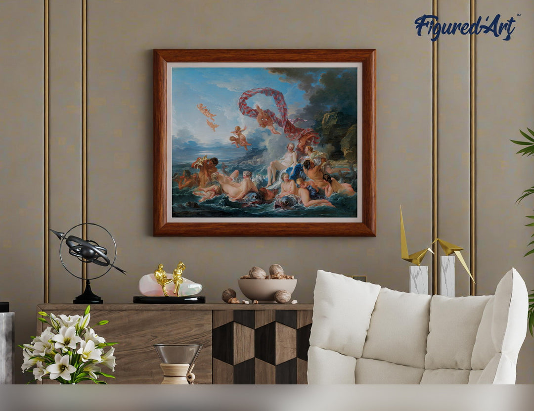 Malen nach Zahlen 40x50cm ohne Keilrahmen Figured’Art Der Triumph der Venus – François Boucher
