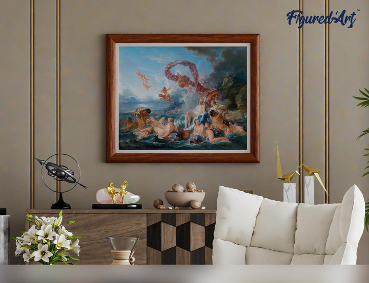 Malen nach Zahlen 40x50cm auf Keilrahmen gespannt Figured’Art Der Triumph der Venus – François Boucher