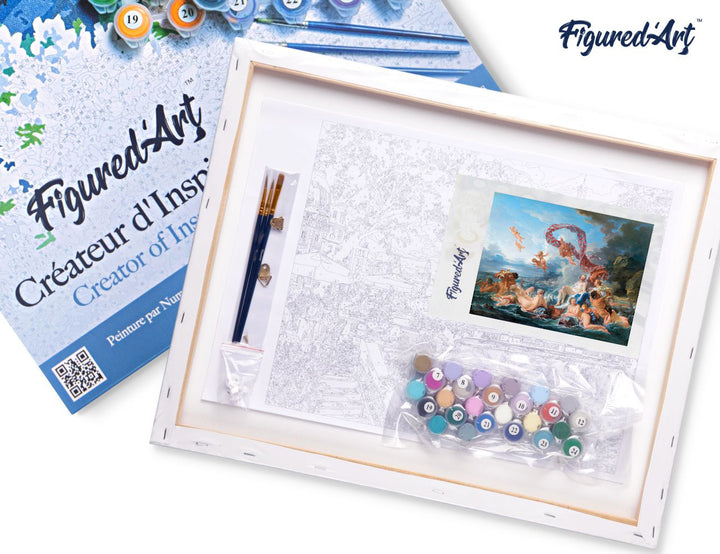 Malen nach Zahlen 40x50cm auf Keilrahmen gespannt Figured’Art Der Triumph der Venus – François Boucher