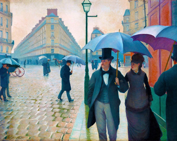 Kreuzstich 32x40cm – Paris-Strasse, Regentag – Gustave Caillebotte