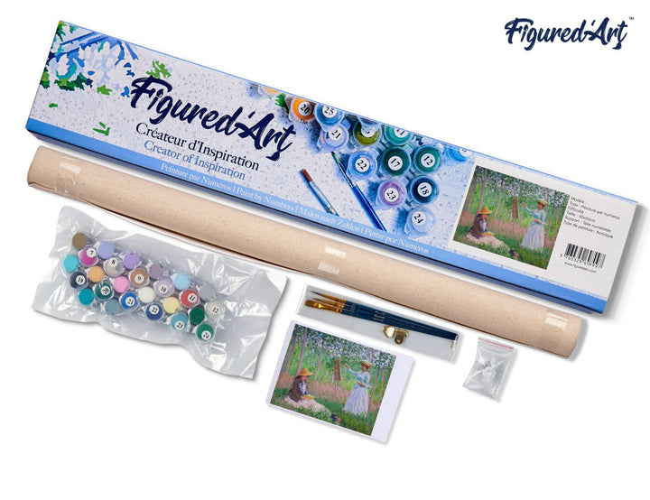 Malen nach Zahlen 40x50cm ohne Keilrahmen Figured’Art Im Wald in Giverny – Monet