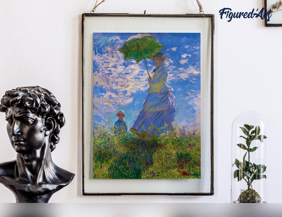 Malen nach Zahlen 40x50cm auf Keilrahmen gespannt Figured’Art Der Spaziergang – Monet - Kidis Art