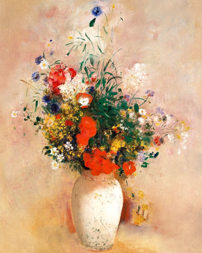 Kreuzstich 32x40cm – Vase mit Blumen – Odilon Redon
