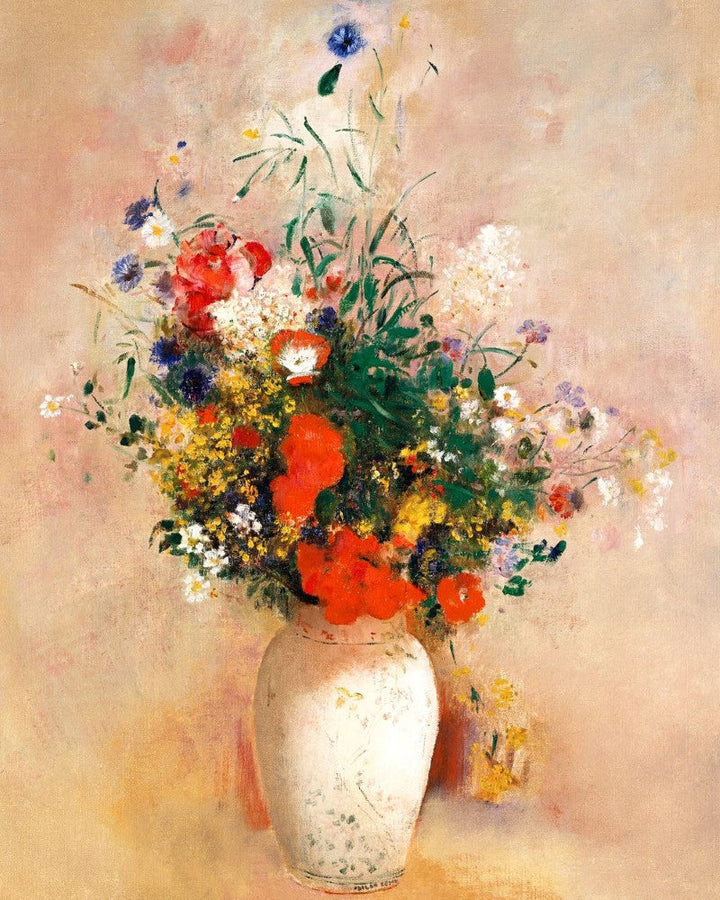 Kreuzstich 32x40cm – Vase mit Blumen – Odilon Redon