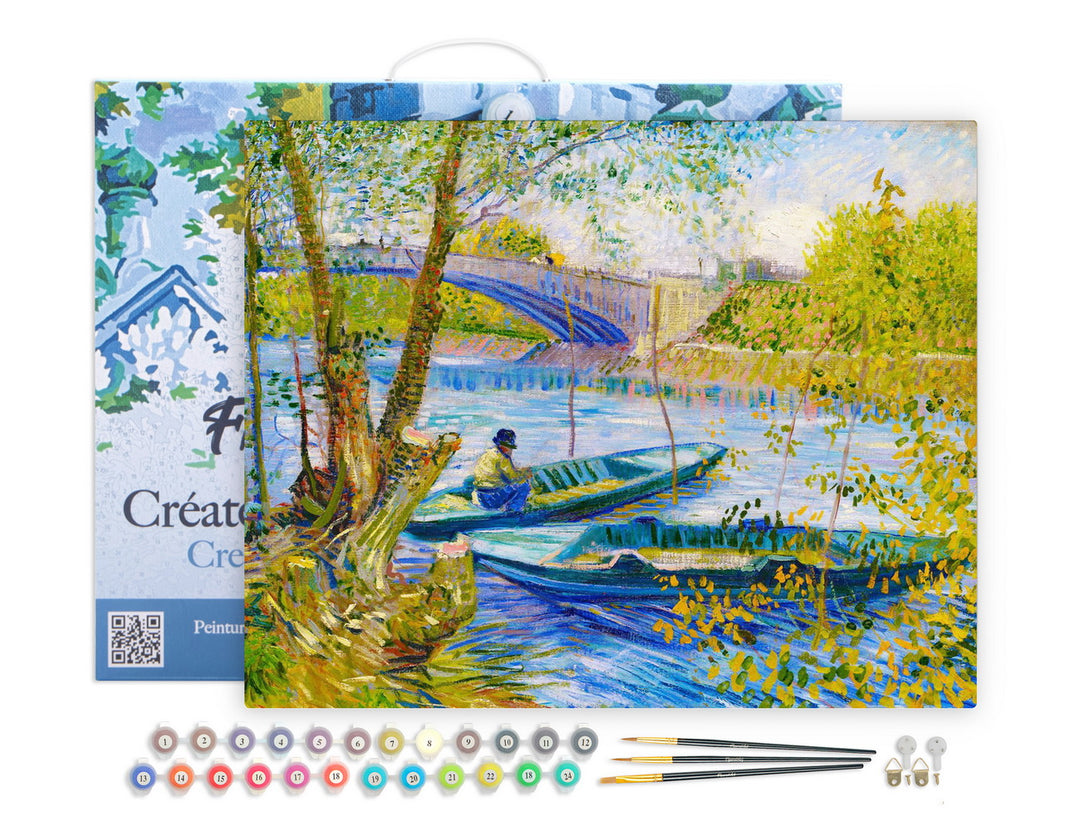 Figured’Art Malen Nach Zahlen 40x50 Boot Pont de Clichy - Kidis Art