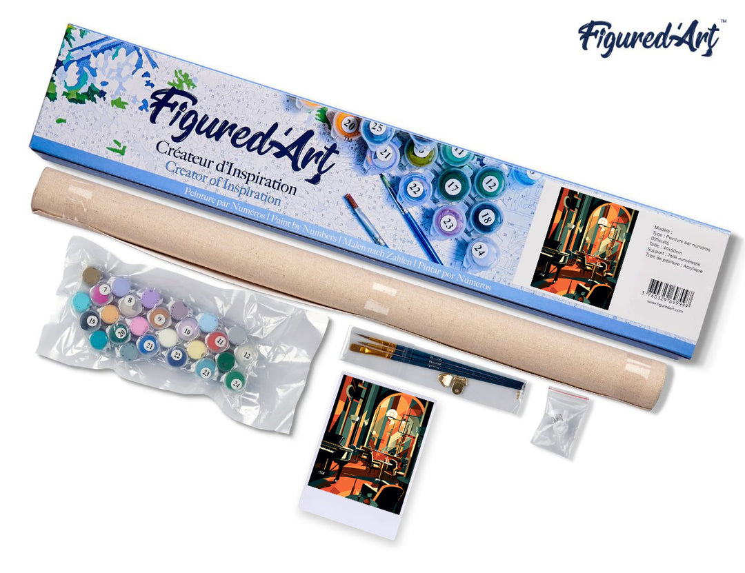 Malen nach Zahlen 40x50cm ohne Keilrahmen Figured’Art Sportposter Golf