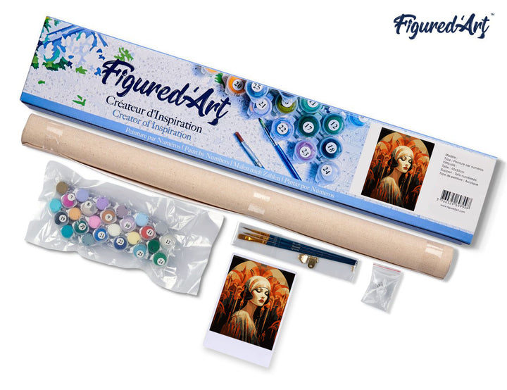 Malen nach Zahlen 40x50cm ohne Keilrahmen Figured’Art Sportposter Judo