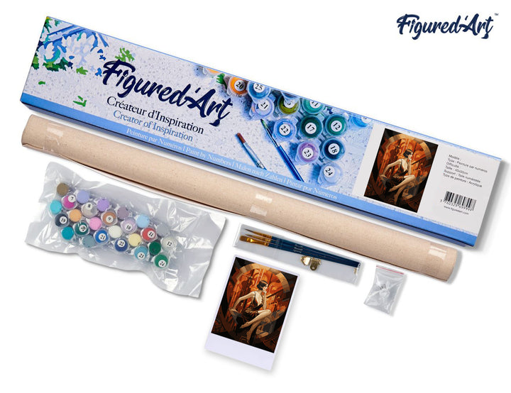 Malen nach Zahlen 40x50cm ohne Keilrahmen Figured’Art Sportposter Rugby