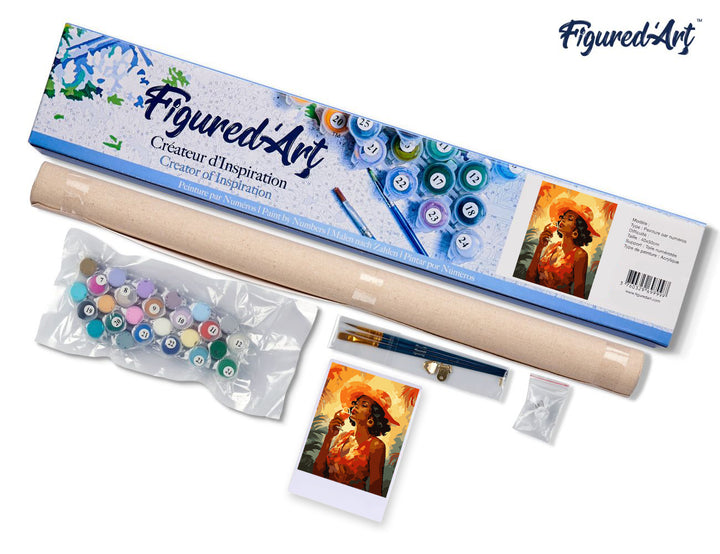 Malen nach Zahlen 40x50cm ohne Keilrahmen Figured’Art Sportposter Schwimmen