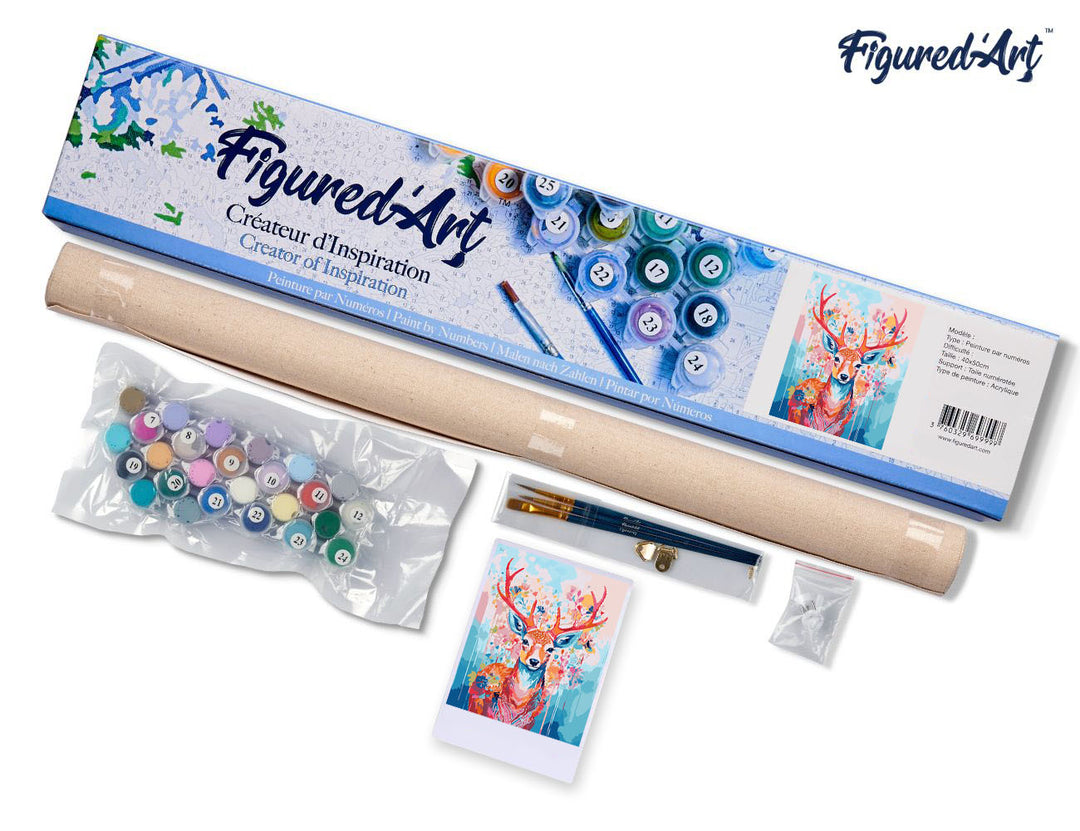 Malen nach Zahlen 40x50cm ohne Keilrahmen Figured’Art Art-Deco-Auto in New York