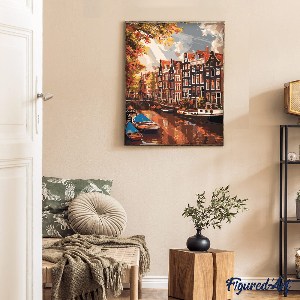 Malen nach Zahlen 40x50cm ohne Keilrahmen Figured’Art Art-Deco-Frau