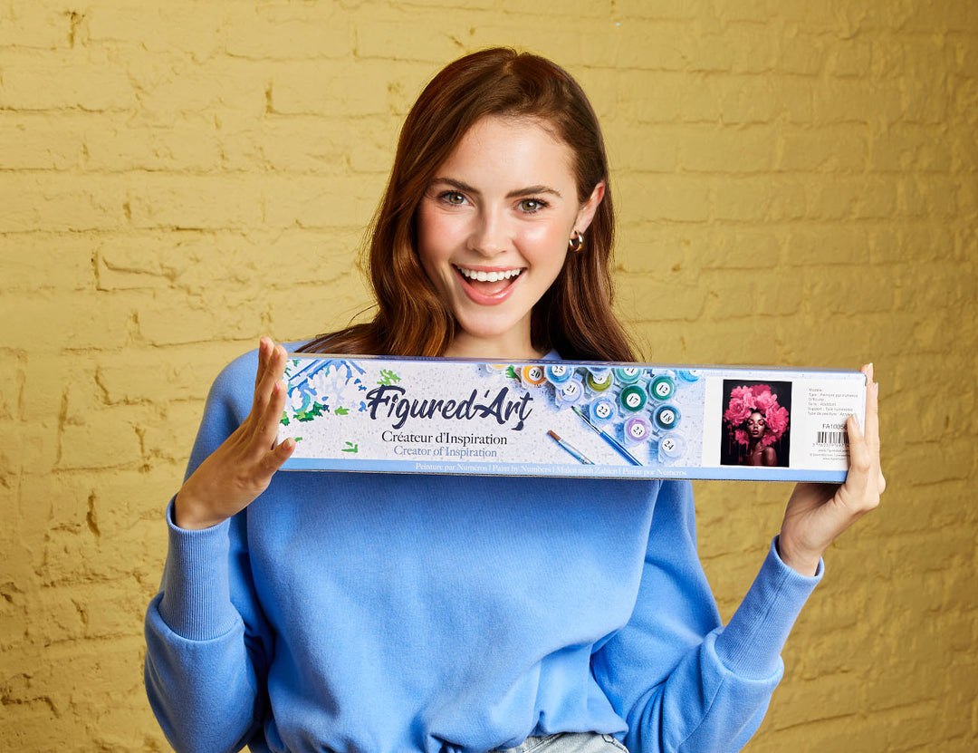 Malen nach Zahlen 40x50cm ohne Keilrahmen Figured’Art Sonnenschein in Amsterdam