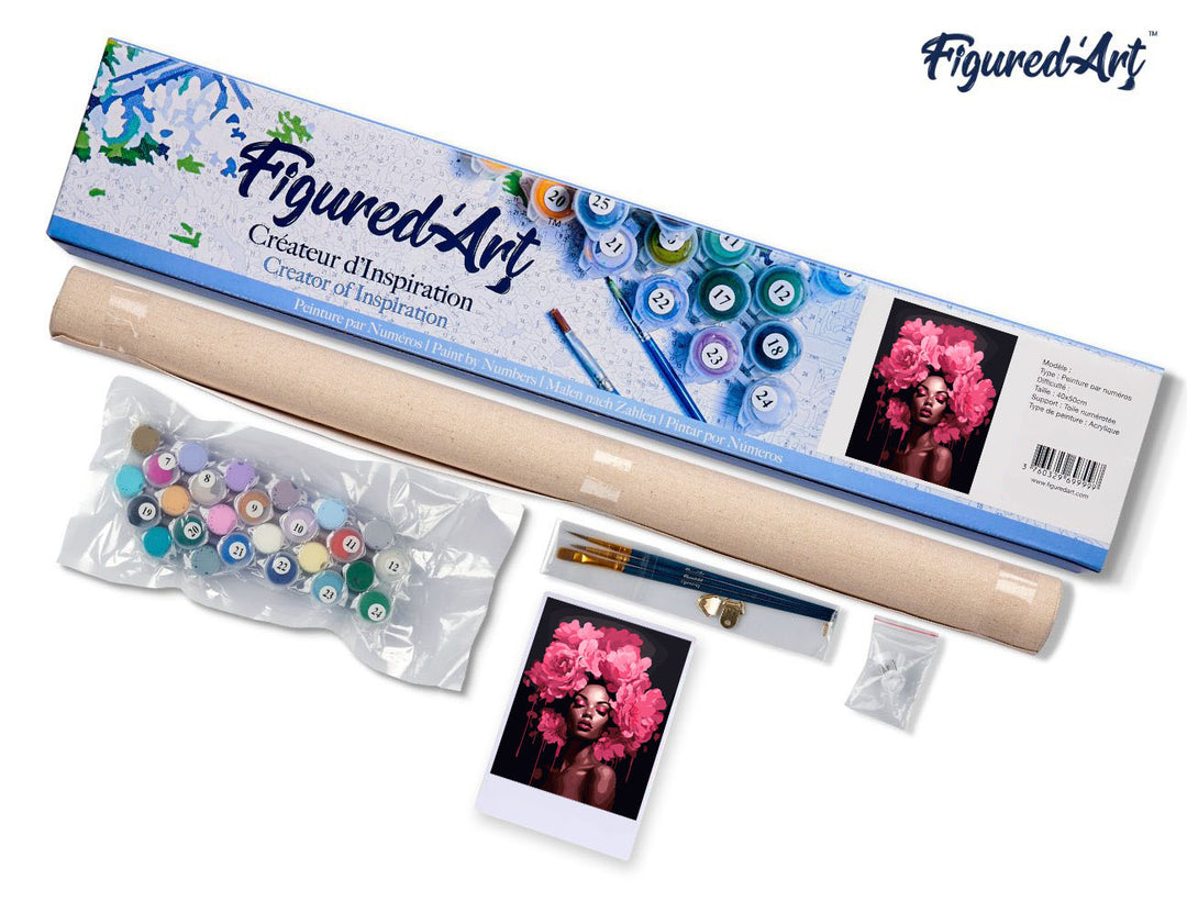 Malen nach Zahlen 40x50cm ohne Keilrahmen Figured’Art Sonnenschein in Amsterdam