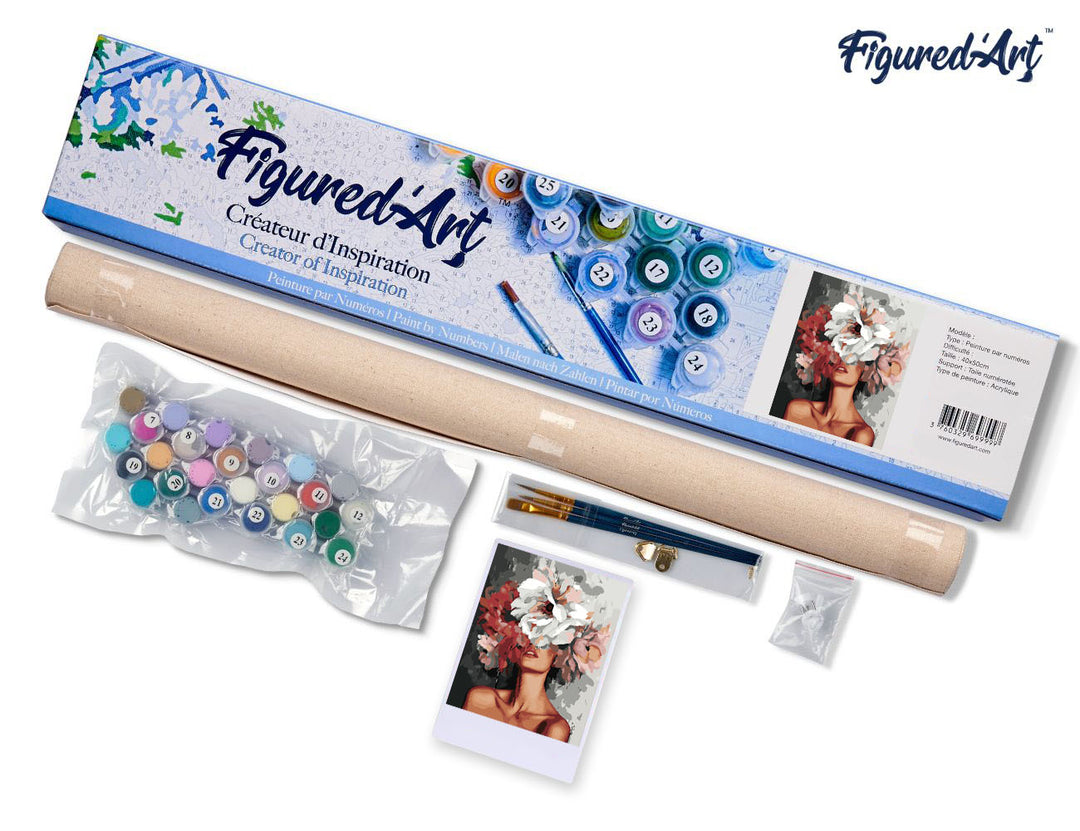 Malen nach Zahlen 40x50cm ohne Keilrahmen Figured’Art Oldtimer Auto in Mexiko City