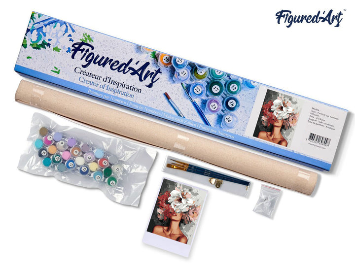 Malen nach Zahlen 40x50cm ohne Keilrahmen Figured’Art Oldtimer Auto in Mexiko City