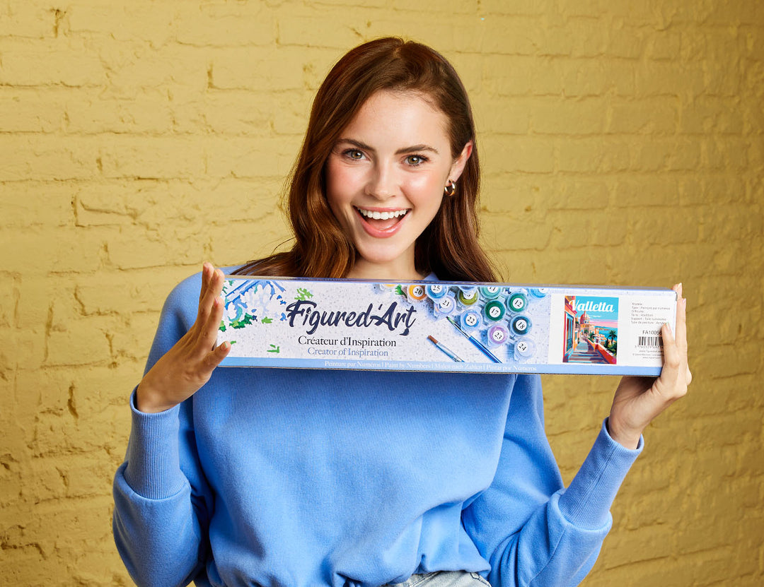 Malen nach Zahlen 40x50cm ohne Keilrahmen Figured’Art Reiseposter London in voller Blüte