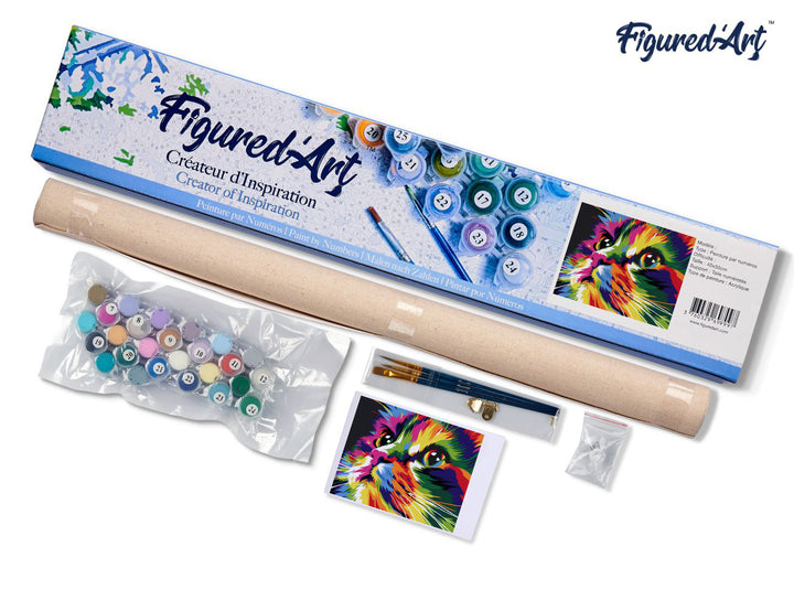 Malen nach Zahlen 40x50cm ohne Keilrahmen Figured’Art Reiseposter Marrakesch Marokko