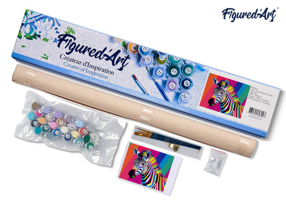 Malen nach Zahlen 40x50cm ohne Keilrahmen Figured’Art Reiseposter Melbourne