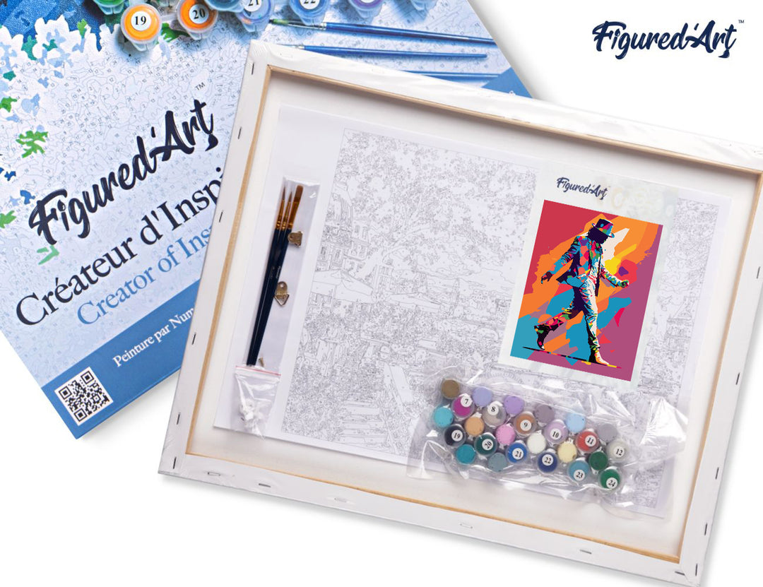 Malen nach Zahlen 40x50cm auf Keilrahmen gespannt Figured’Art König des Tanzes