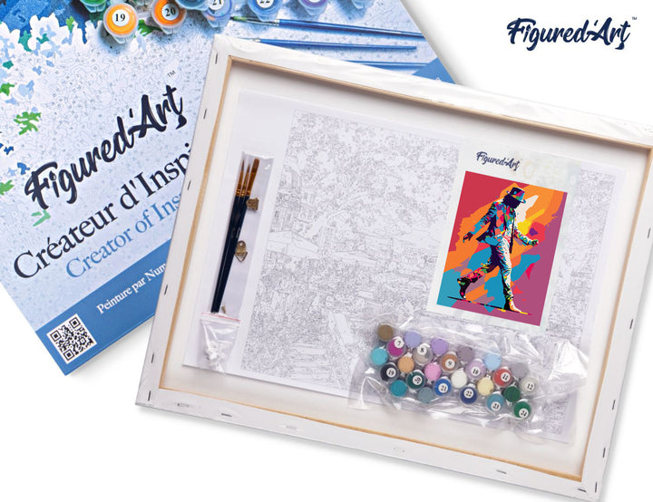 Malen nach Zahlen 40x50cm auf Keilrahmen gespannt Figured’Art König des Tanzes