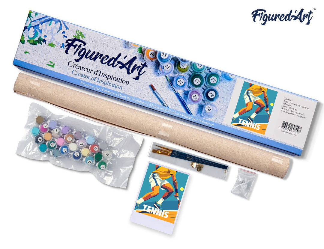 Malen nach Zahlen 40x50cm ohne Keilrahmen Figured’Art Sportposter Basketball