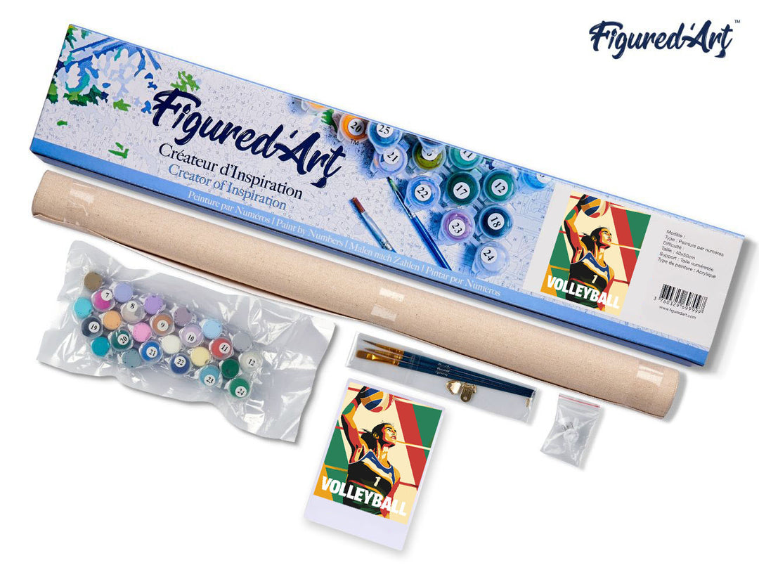 Malen nach Zahlen 40x50cm ohne Keilrahmen Figured’Art Sportposter Boxen