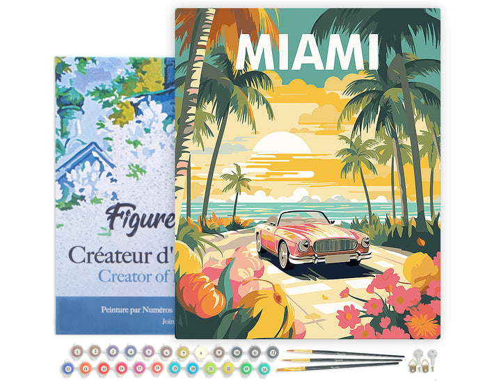 Figured'Art Malen Nach Zahlen 40x50 Keilrahmen Miami - Kidis Art