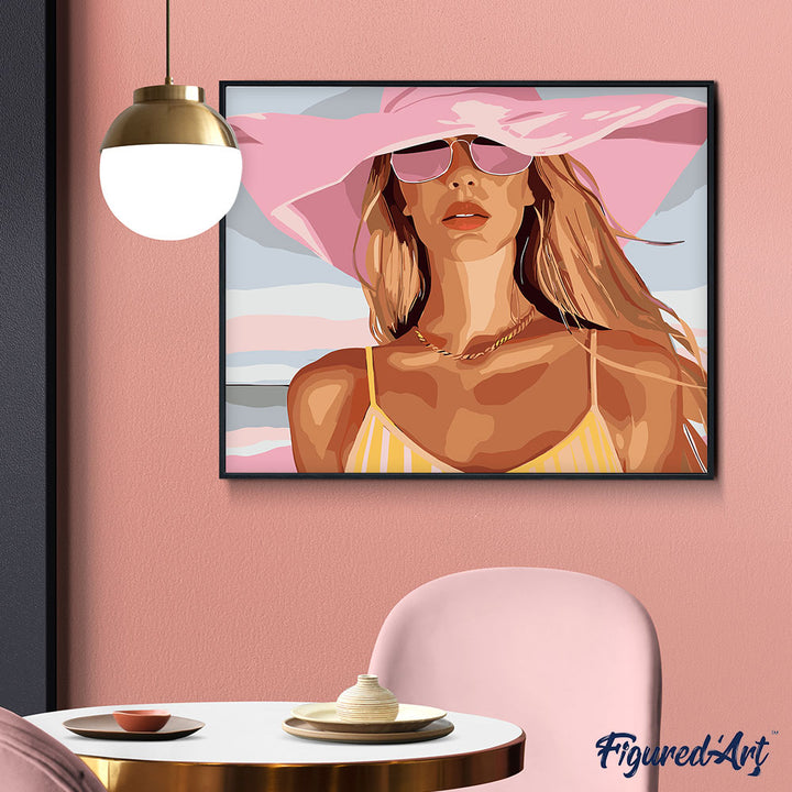 Malen nach Zahlen 40x50cm auf Keilrahmen gespannt Figured’Art Sonnentags-Charme - Kidis Art