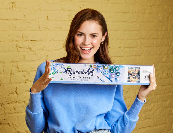 Malen nach Zahlen 40x50cm ohne Keilrahmen Figured’Art Weg zur Kapelle