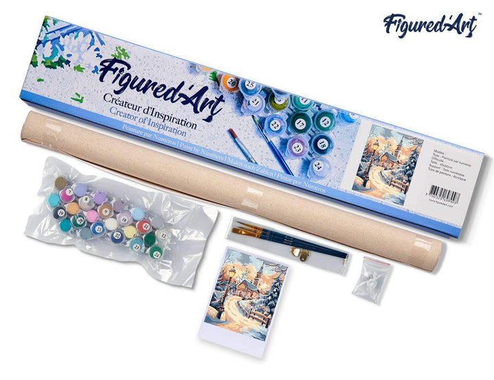 Malen nach Zahlen 40x50cm ohne Keilrahmen Figured’Art Weg zur Kapelle