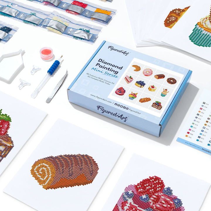 Mini-Serie Diamond Painting – Kuchen - Kidis Art