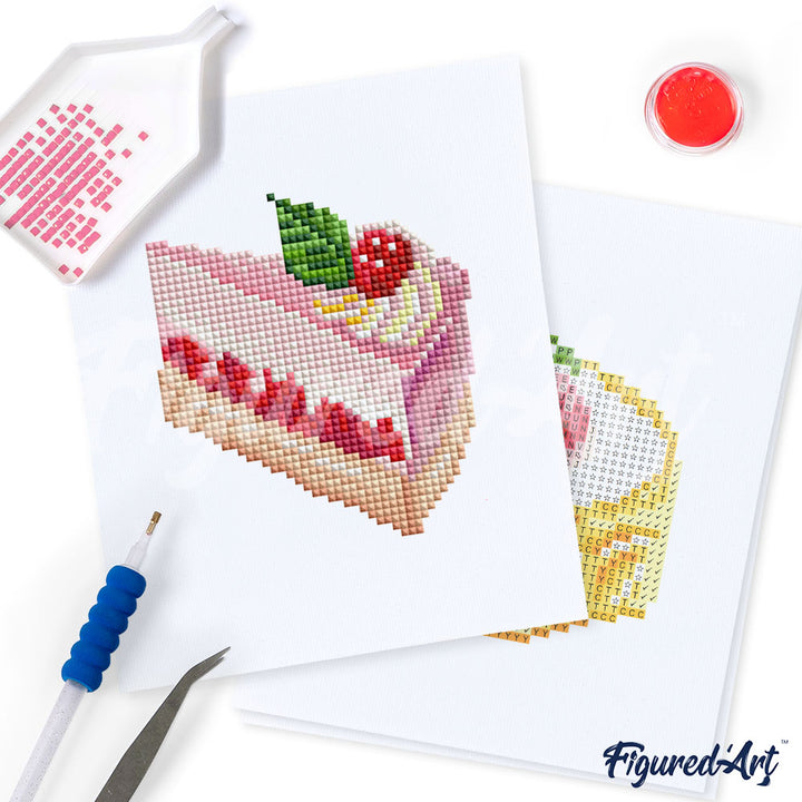 Mini-Serie Diamond Painting – Kuchen - Kidis Art