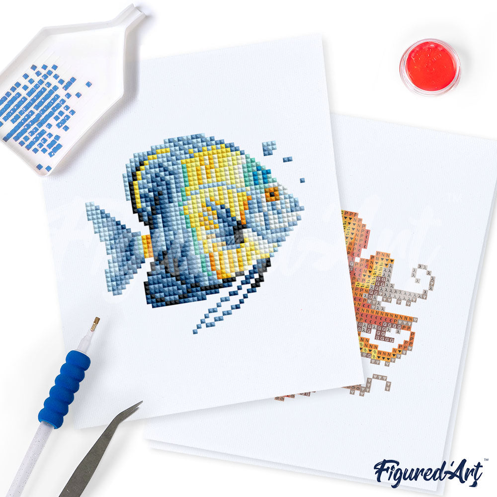 Mini-Serie Diamond Painting – Fische - Kidis Art
