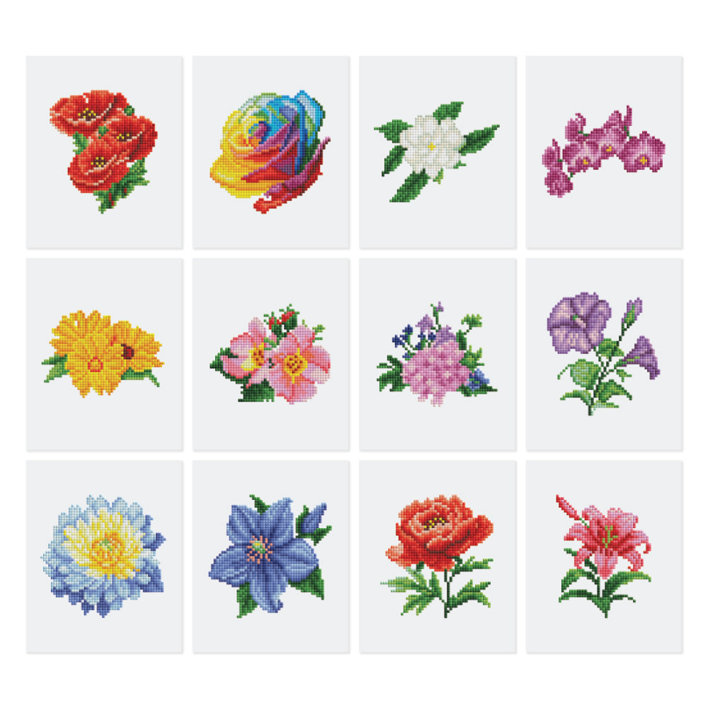 Mini-Serie Diamond Painting – Blumen 2 - Kidis Art