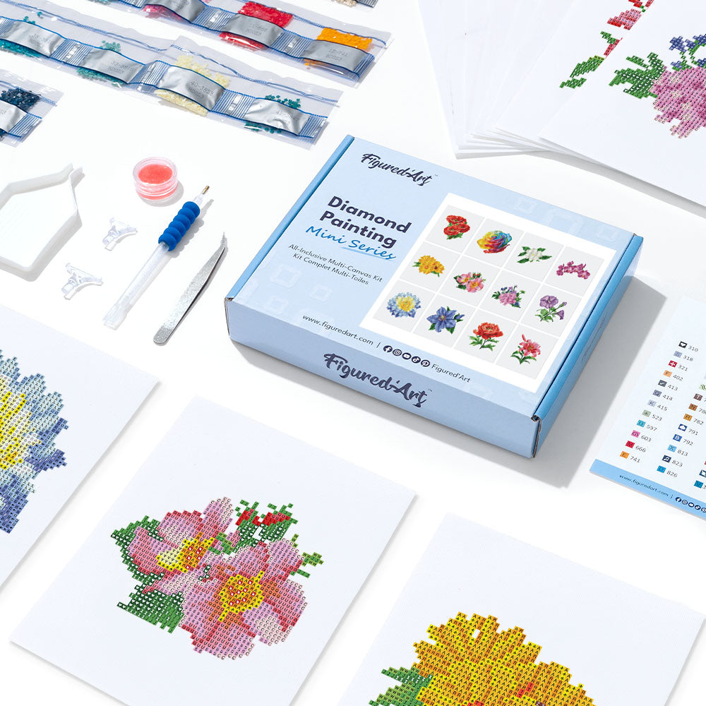 Mini-Serie Diamond Painting – Blumen 2 - Kidis Art