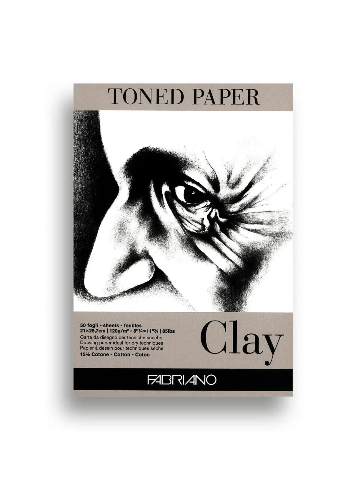 Fabirano Toned Paper Block clay - A4 - 120g - 50 Blatt - Kidis Art