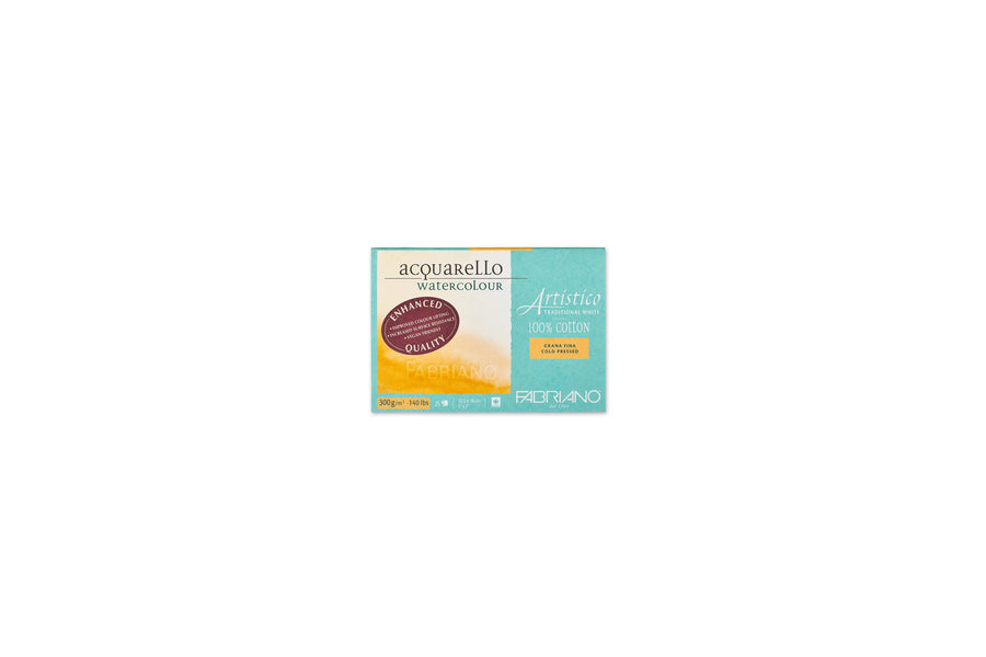 Fabriano Artistico - traditional white - Block - 12,5x18cm - 300g - 25 Blatt - fein gekörnt