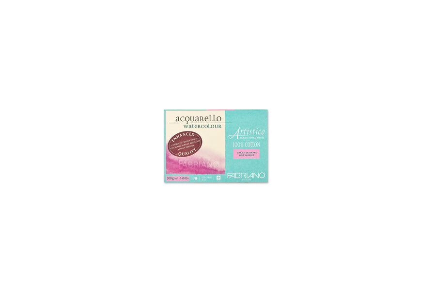 Fabriano Artistico - traditional white - Block - 12,5x18cm - 300g - 25 Blatt - satiniert