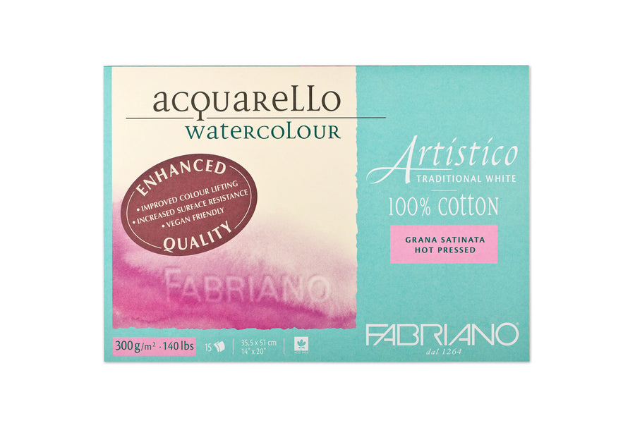 Fabriano Artistico - traditional white - Block - 35,5x51cm - 300g - 15 Blatt - satiniert