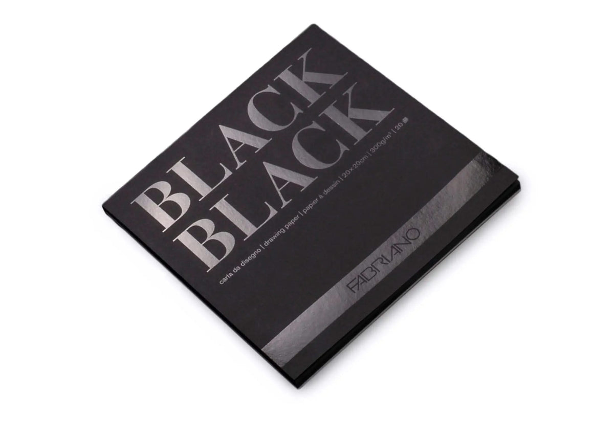 Fabriano Black Black Block - 20 x 20 cm - 300g - 20 Blatt - Kidis Art
