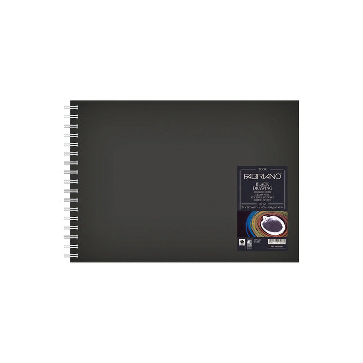 Fabriano Black Drawing Book - 21 x 29.7 cm - 190g - 40 Blatt