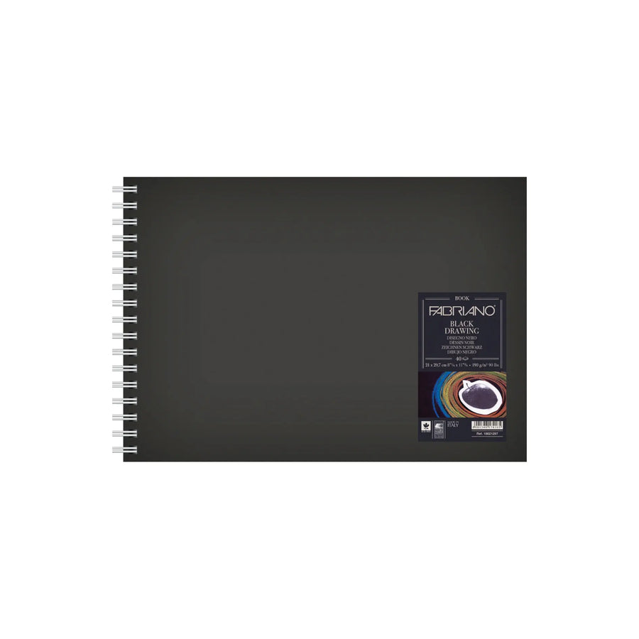 Fabriano Black Drawing Book - 21 x 29.7 cm - 190g - 40 Blatt