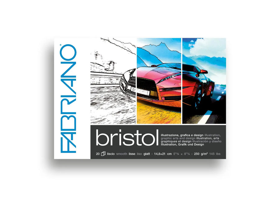 Fabriano Bristol Block - 14.8 x 21 cm - 250g - 20 Blatt