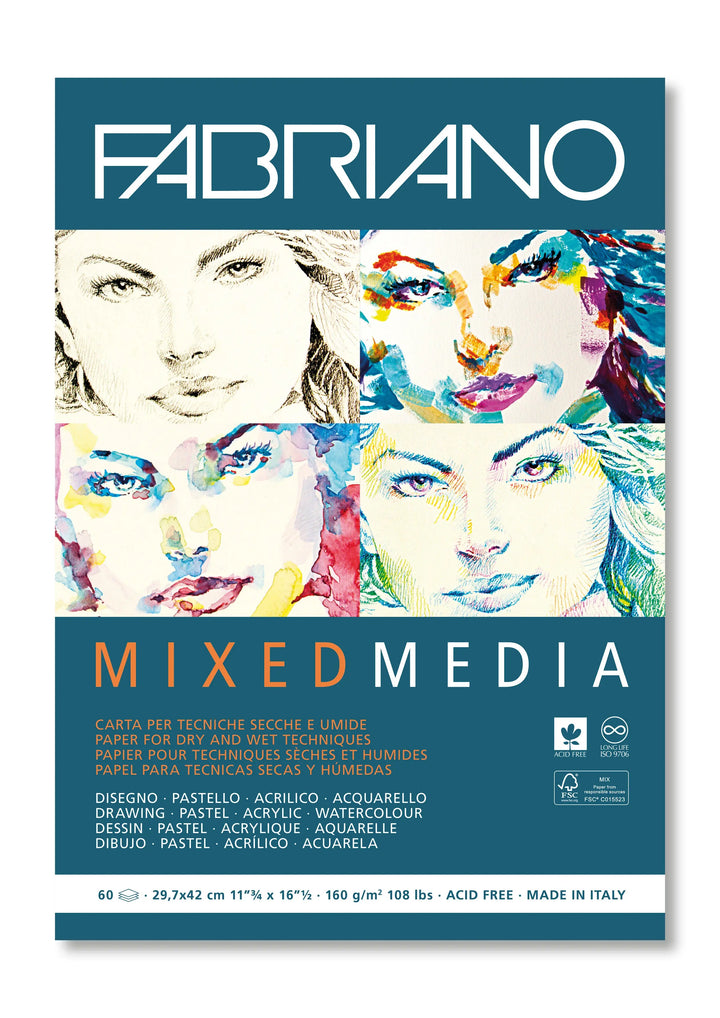 Fabriano Mixed Media Block - A3 - 160g - 60 Blatt
