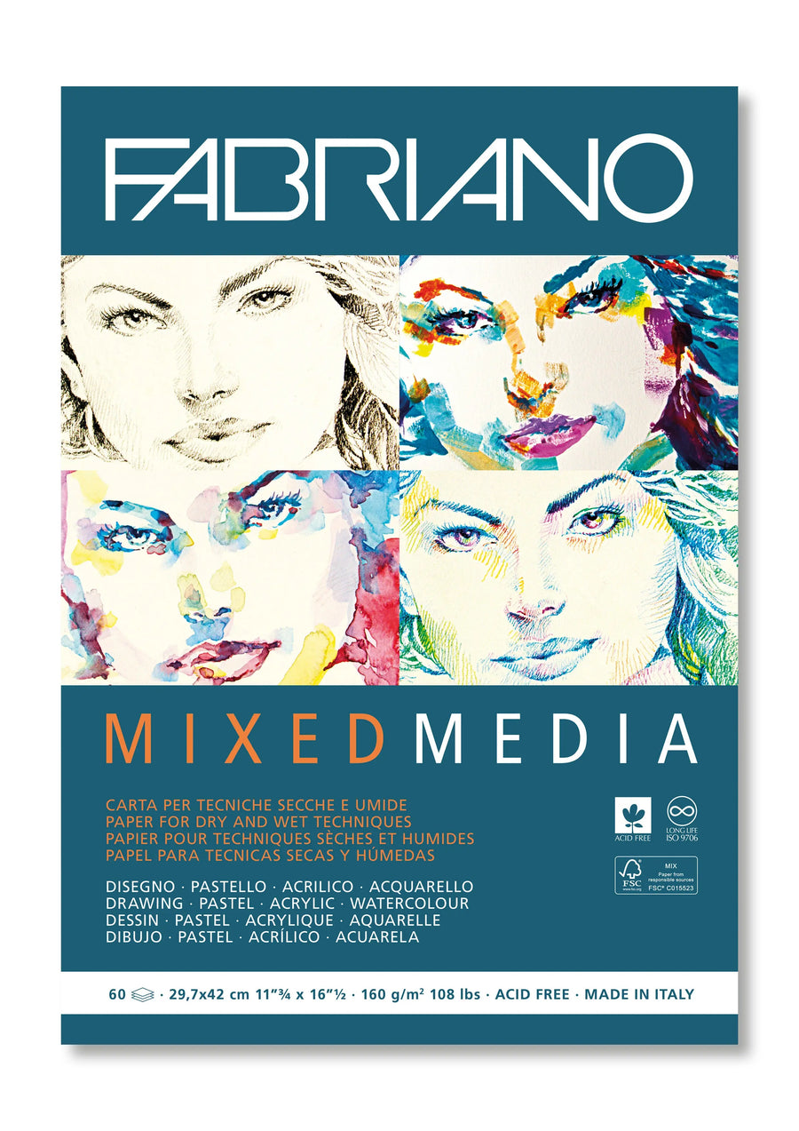 Fabriano Mixed Media Block - A3 - 160g - 60 Blatt