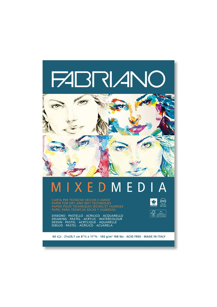 Fabriano Mixed Media Block - A4 - 160g - 60 Blatt