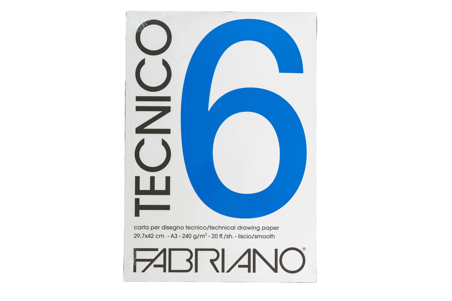 Fabriano Tecnico 6 Block - A4 - 240g - 20 Blatt