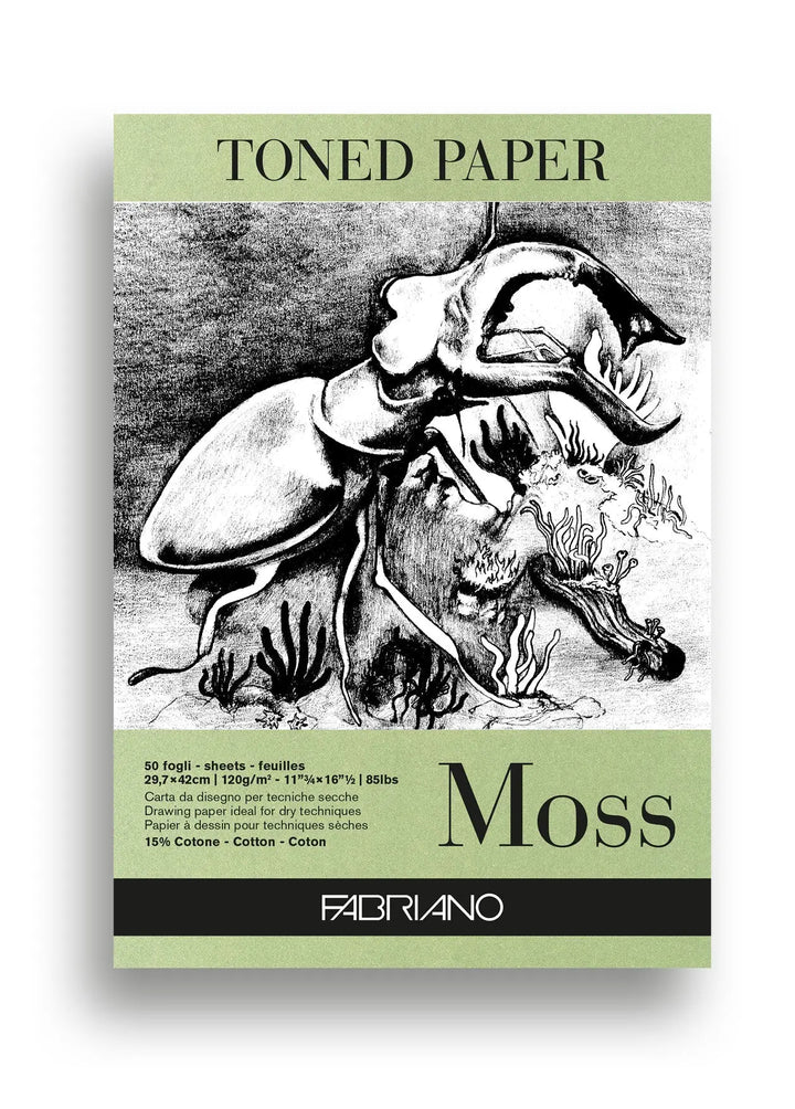 Fabriano Toned Paper Block moss - A3 - 120g - 50 Blatt