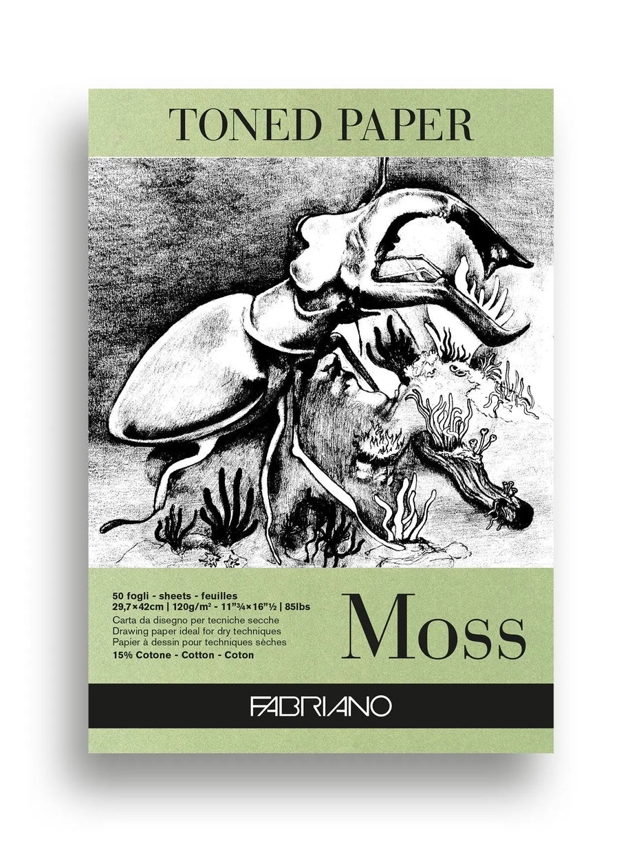 Fabriano Toned Paper Block moss - A3 - 120g - 50 Blatt